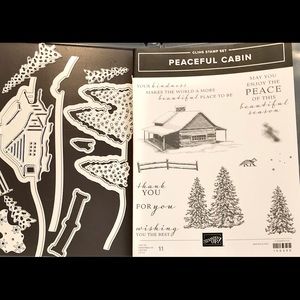 Stampin' Up Peaceful Cabin Stamp set and dies Bundle